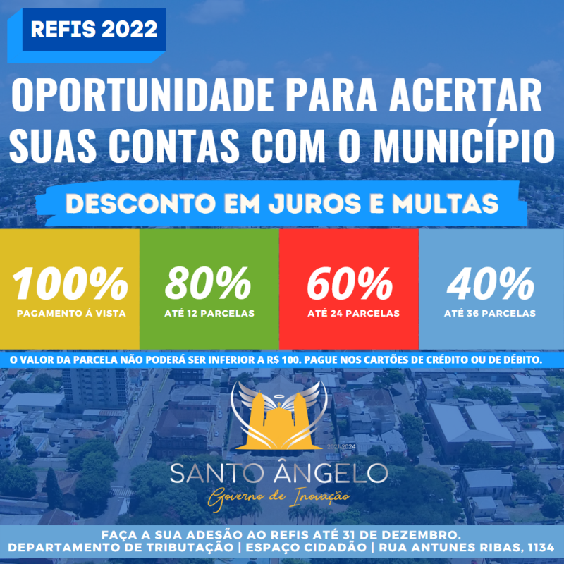 Refis 2022 aceita pagamento com cartões e PIX