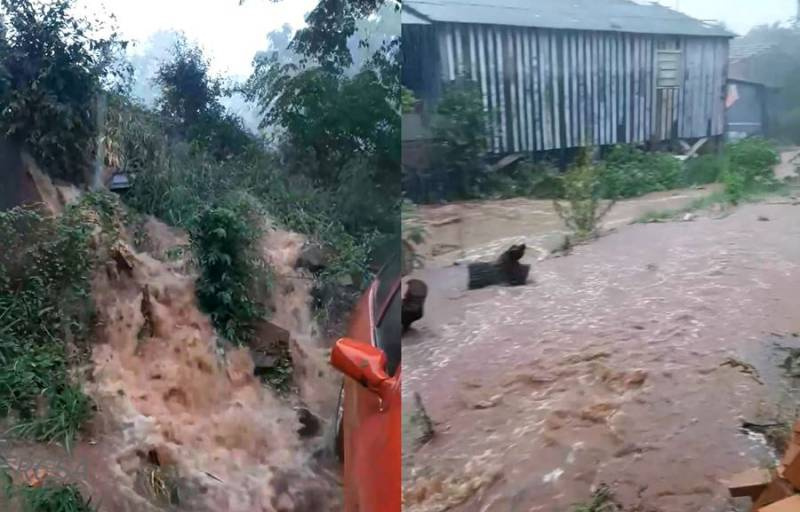  Temporal acompanhado de fortes ventos e chuva ocasionam transtornos em Santo Ângelo