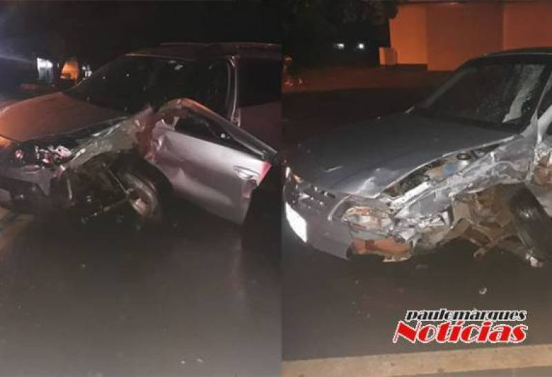 Colisão frontal entre veículos deixa três pessoas feridas na RS 342 em Três de Maio