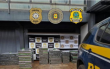 Grande apreensão de cigarros contrabandeados na RS-168, em São Luiz Gonzaga