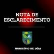 Nota de esclarecimento da administração de Jóia