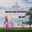 Familiares participam o falecimento da Senhora ANGELINA MARIA VON MECHELN, aos 100 anos