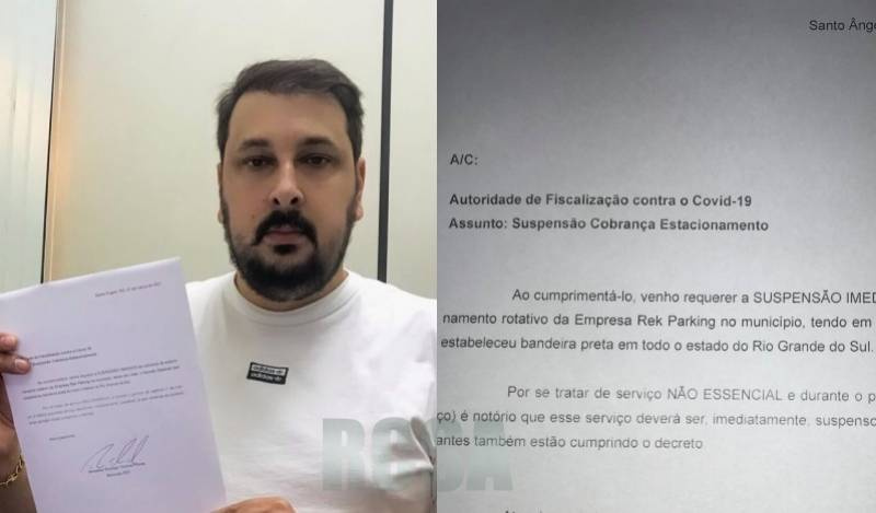 Vereador Rodrigo Flores pede suspensão do Estacionamento Rotativo