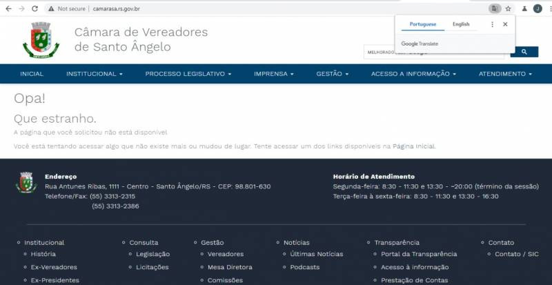 Portal da Transparência não mostra consumo das diárias dos vereadores em Santo Ângelo