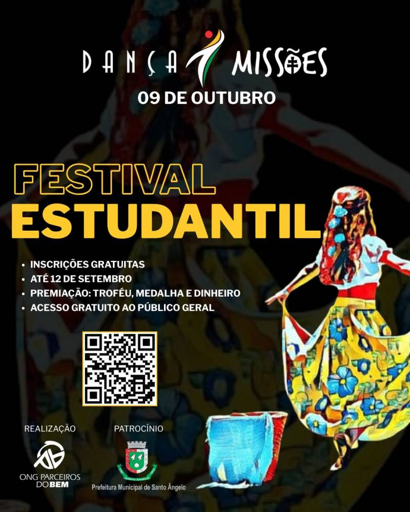 Está chegando o Festival Dança Missões 2025: de 09 a 11 de outubro!