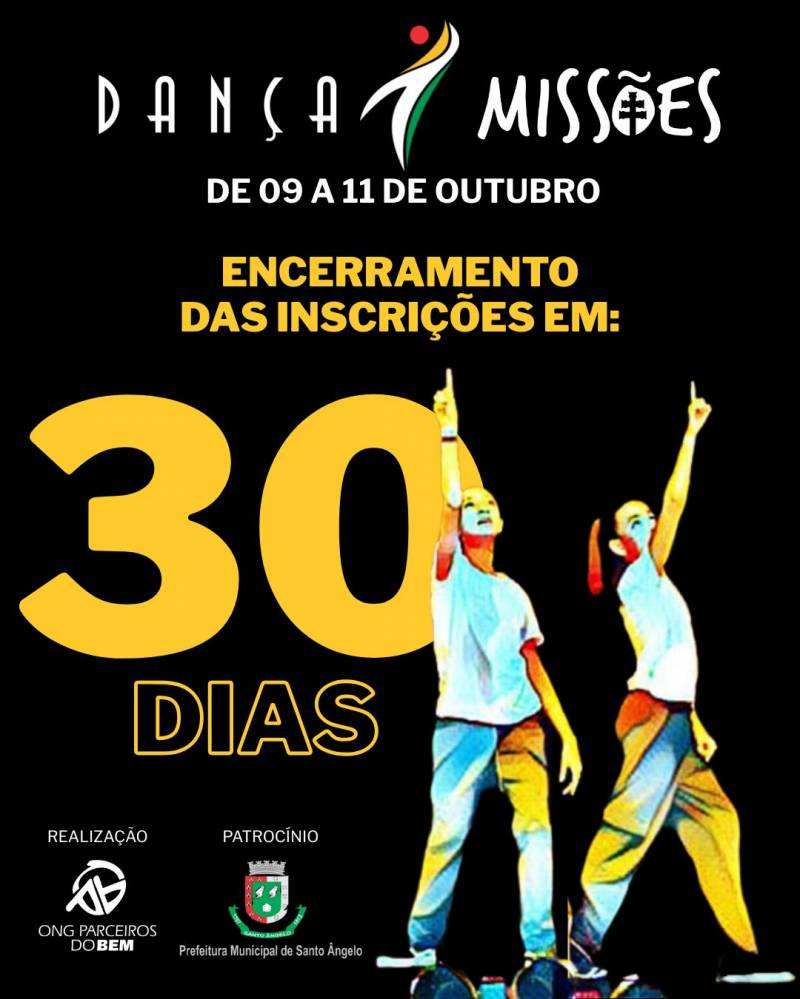 Contagem Regressiva para o Festival Dança Missões 2025