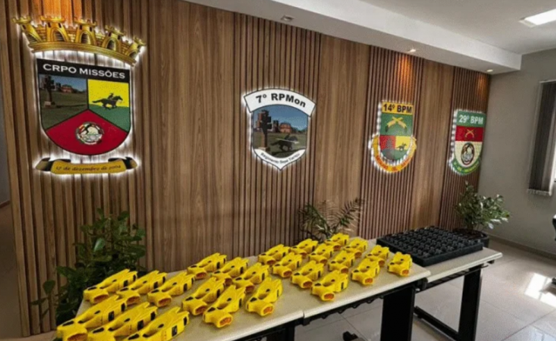 Brigada Militar recebe 84 armas de choque para reforçar policiamento na região das Missões