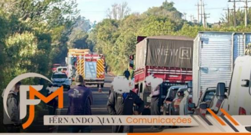 Acidente deixa uma pessoa ferida na ERS-168 em São Luiz Gonzaga