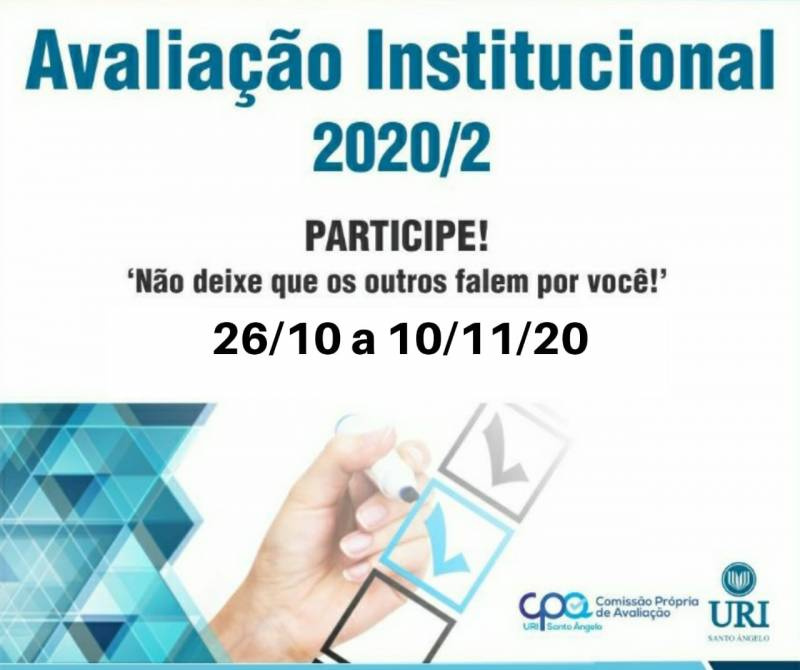 Comunidade acadêmica da URI tem até dia 10 para participar da Auto avaliação Instituci