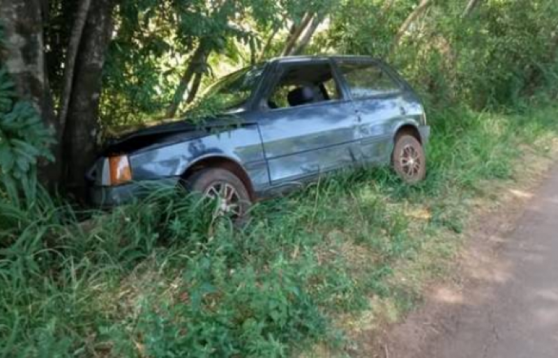 Saída de pista deixa motorista ferido na BR-392