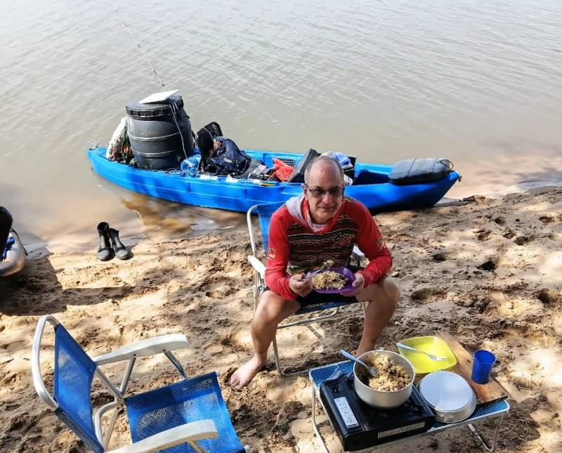 Caiaqueiros de Sepé já percorreram 70 km em dois dias de aventura pelo Rio Ibicuí