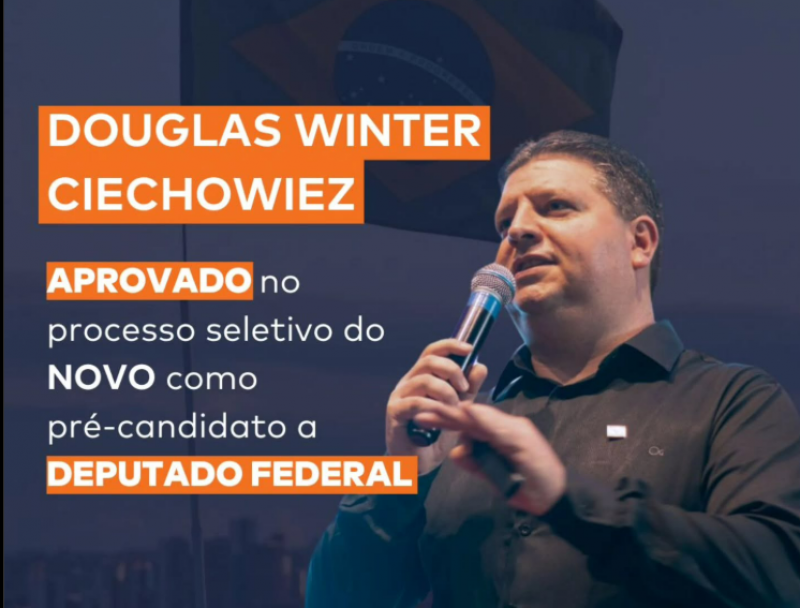 Douglas Winter Ciechowiez é pré-candidato  a Câmara Federal pelas missões