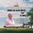 Familiares participam o falecimento da Senhora Maria Eva Silva Mayer