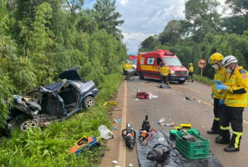 Criança morre em grave acidente na SC-154, em Passos Maia