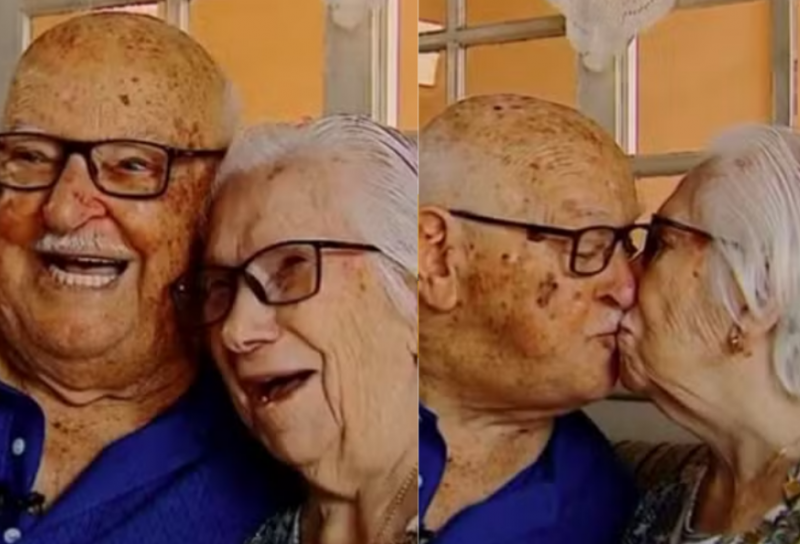 Idosos brasileiros completam 100 anos de idade, 70 de casamento, e revelam segredo