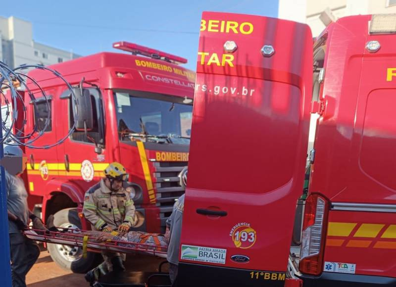 Homem sofre ferimentos ao ser soterrado em obra civil na área central de Santo Ângelo