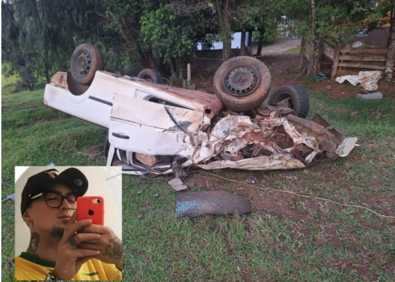 Jovem de 23 anos morre após capotamento de veículo no oeste catarinense