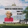 Familiares participam o falecimento da Senhora Maria Eva Ferreira Brizola