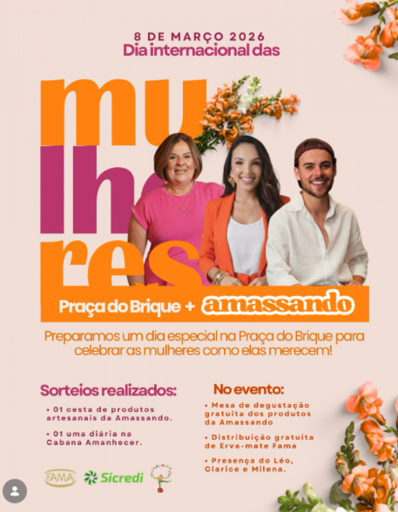 Brique da Praça tem programação em homenagem as mulheres neste domingo,08