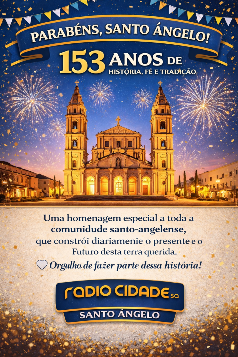 Parabéns a comunidade Santo-angelense pelos 153 anos do municipio