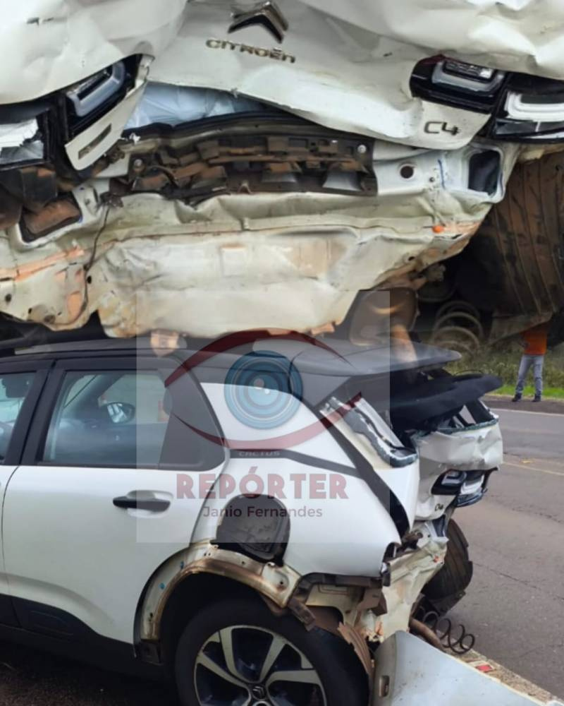 Professora de Ijuí fica ferida em engavetamento na BR-285