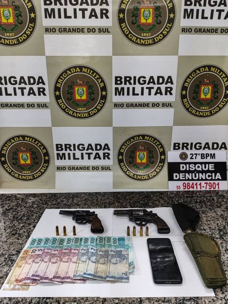 Brigada Militar realiza prisão por porte ilegal de arma de fogo em Santo Ângelo