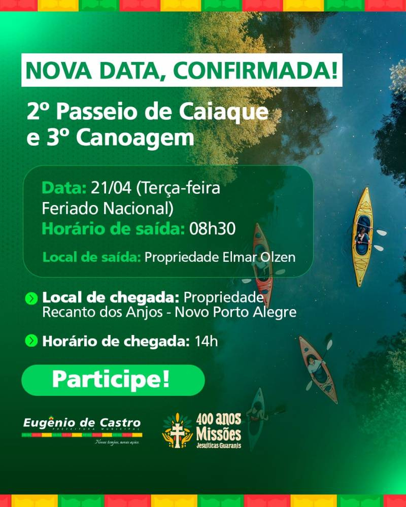 Programação do mês de aniversário do município – abril de 2026- 38 anos de emancipação político-administrativa