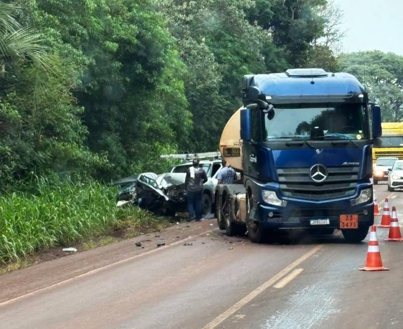 Acidente na RS-344 em Giruá deixa idoso ferido após colisão envolvendo três veículos