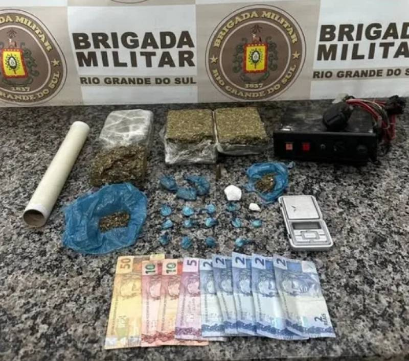Brigada Militar prende homem por tráfico de entorpecentes e posse irregular de munição em Santo Ângelo