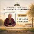 Familiares participam o falecimento a Senhora NILSA DE OLIVEIRA CORTEANA