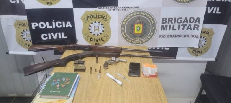 Polícia apreende canetas emagrecedoras e armas durante operação em São José do Inhacorá