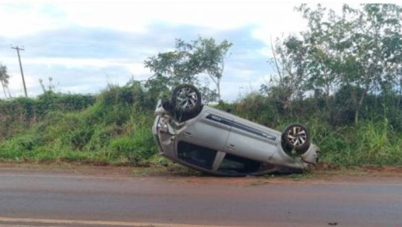 Capotamento na RS-342 deixa motorista ferido em Independência