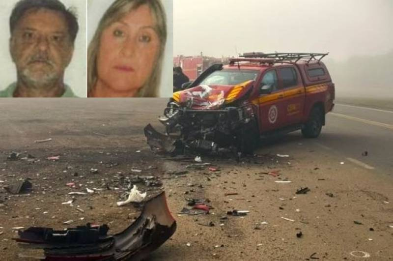 Casal que morreu em colisão com viatura dos Bombeiros na BR-285 é identificado