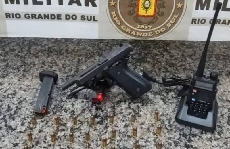 BM realiza prisão por porte de arma de fogo e calibre restrito