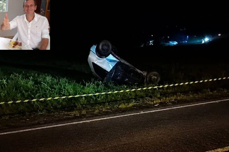 Capotamento na ERS-344 termina em morte de irmão do prefeito de Porto Mauá