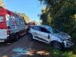 Mulher fica ferida após capotamento em acidente no trevo da BR-285 com a RS-342, em Ijuí