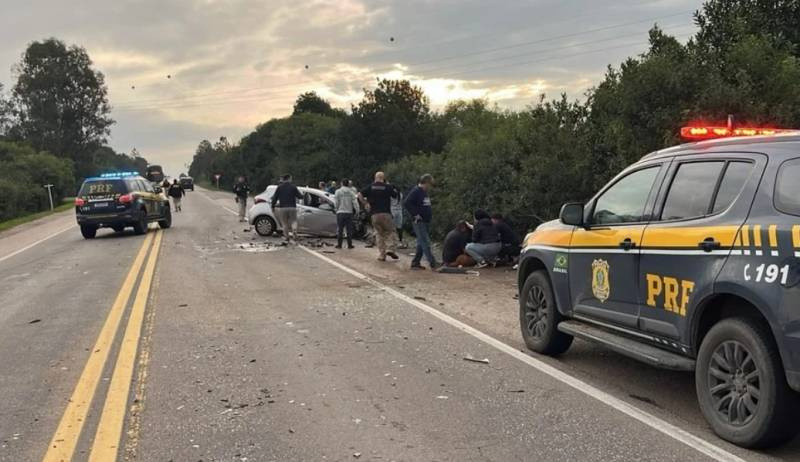 Dupla colisão deixa um morto e quatro feridos na BR 293, em Capão do Leão