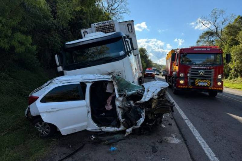 Morador de Catanduvas morre após grave acidente na BR-282 em Joaçaba
