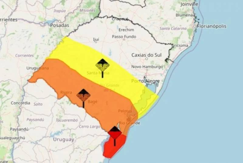 Ciclone extratropical deve se formar no RS com vento de até 100 km/h; veja regiões afetadas