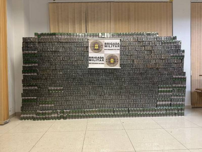 Homem é preso com 12,5 mil maços de cigarros contrabandeados em Rio Pardo
