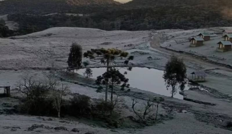 Após neve, estado tem amanhecer congelante com mínima de -4,7°C