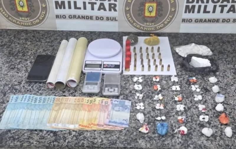 Homem é preso por tráfico de drogas e posse de munições de calibre restrito em Entre-Ijuís