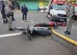 Duas motos colidem no Centro de Ijuí; um dos condutores fica gravemente ferido