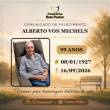 Familiares participam o falecimento de ALBERTO VON MECHELN