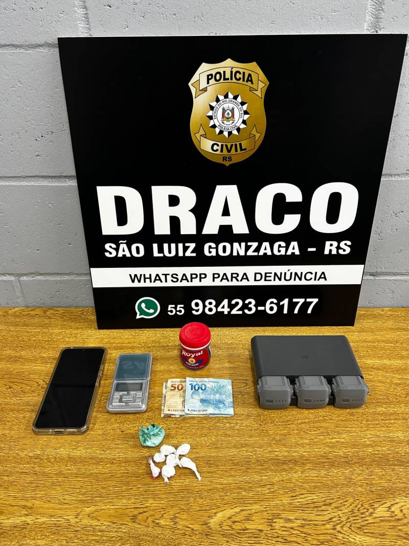Policia Civil prende mulher por tráfico de drogas em São Luiz Gonzaga