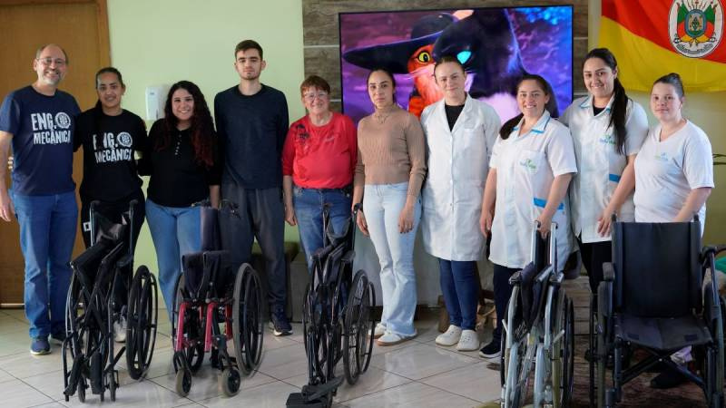 Engenharia Mecânica da URI Santo Ângelo revitaliza cadeiras de rodas para instituições de longa permanência