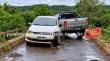 Hilux e Gol colidem sobre ponte do Rio Buricá em São José do Inhacorá