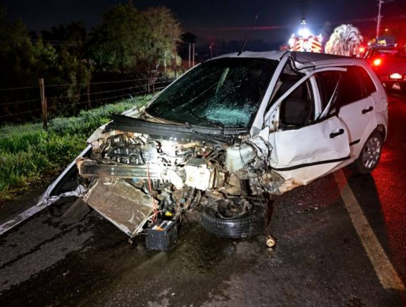 Mulher morre e outras três ficam feridas em colisão frontal na SC-480, em Bom Jesus