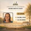Familiares participam o falecimento da Senhora MARGARETE ZAGO