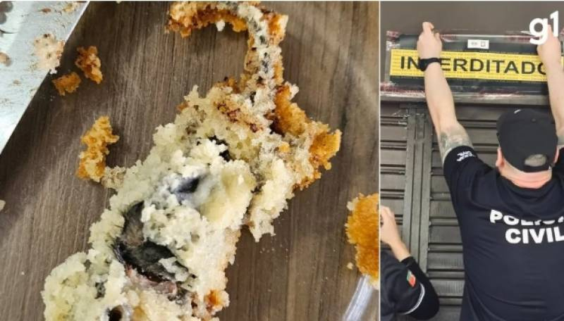 Cliente come parte de bolo e encontra rato dentro do alimento no RS